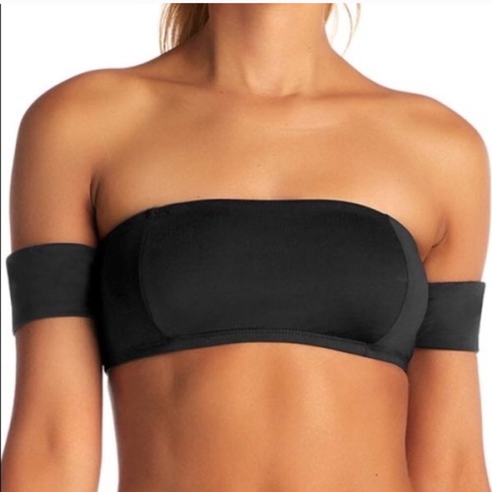 Vitamin A Bikini Top Off the Shoulder Black